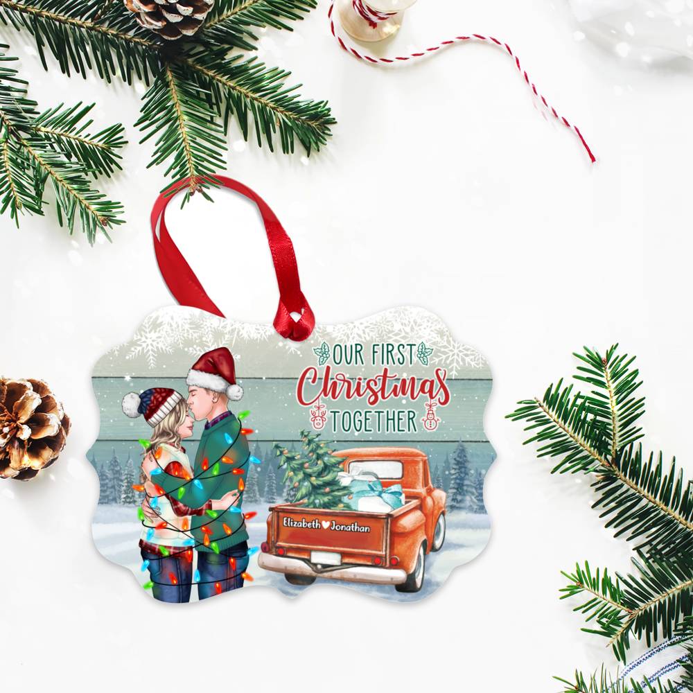 Personalized Ornament - Couple Christmas - Our First Christmas Together_2