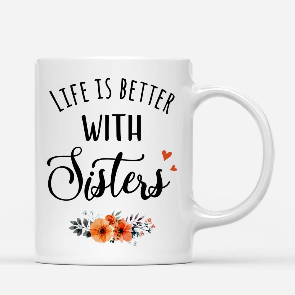 Personalized Mug - Up to 5 Girls - Life is better with Sisters - Autumn Tree_2