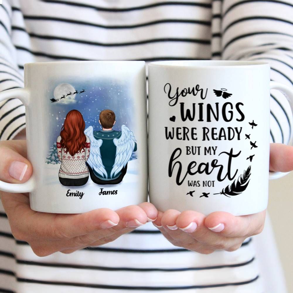 Personalized Mug - Memorial Mug - Night - Your Wings Were Ready But My Heart Was Not