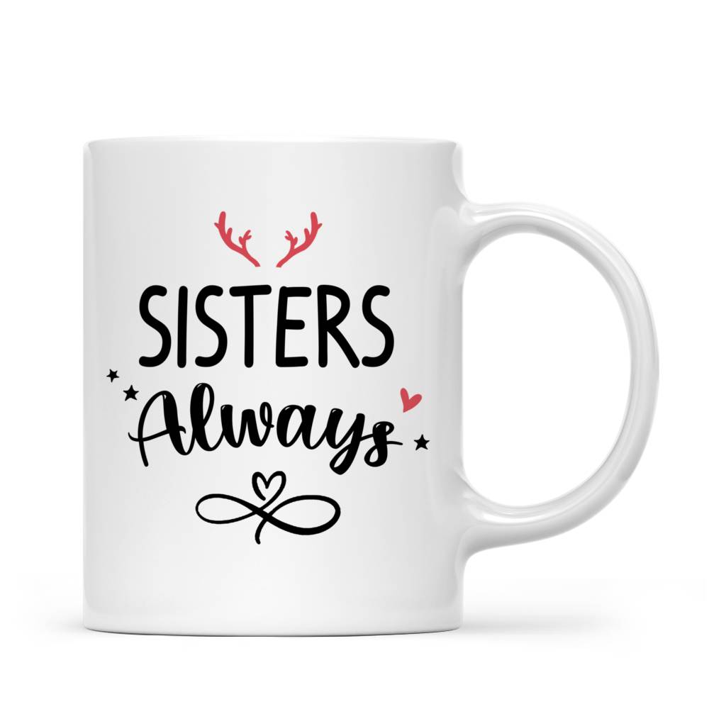 Personalized Mug - Christmas Dolls - Sisters Always - Up to 5 Ladies_2