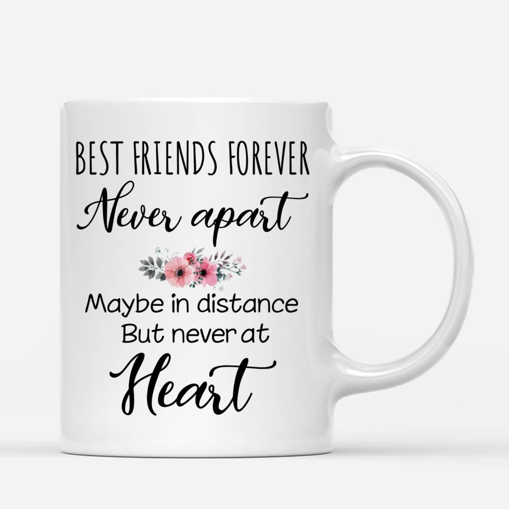 Personalized Mug - Summer Sisters - Besties forever. Never apart, maybe in distance but never at heart_2