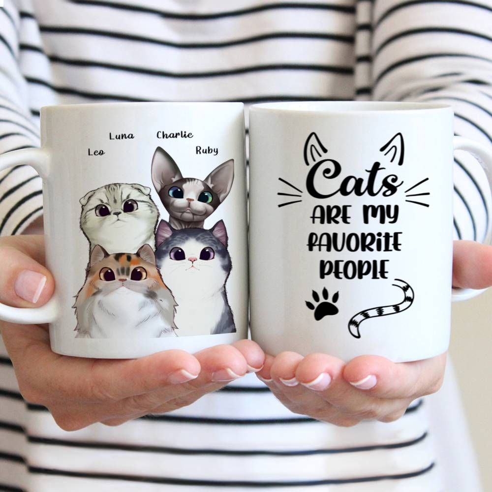 Personalized Curious Cat Mug - Cats Are my Favorite People | Gossby