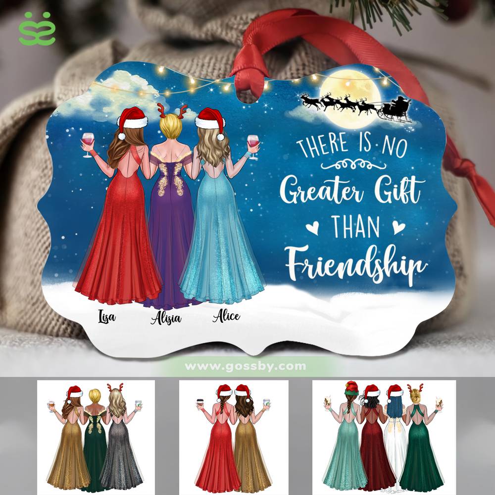 Personalized Ornament - Sisters - There Is No Greater Gift Than Friendship (5442)