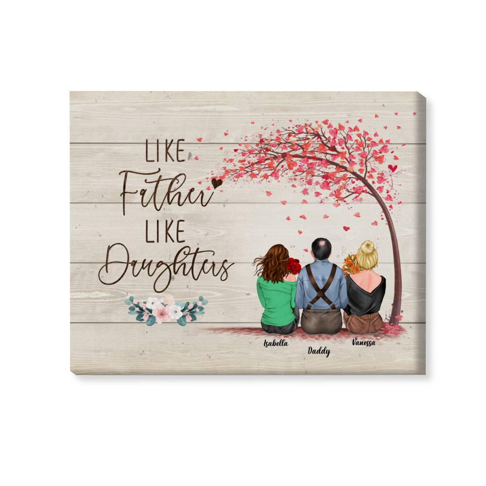 Personalized Wrapped Canvas - Father's Day - Like Father Like Daughters (T1)_1