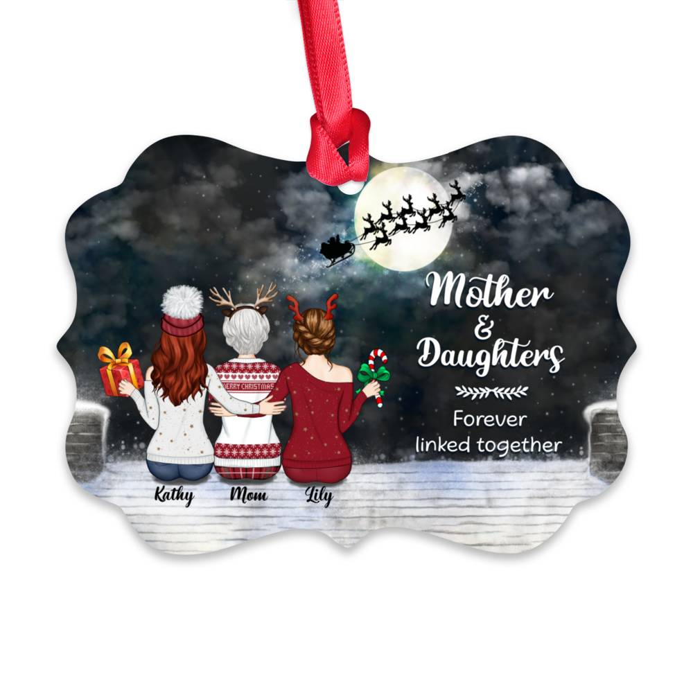 Personalized Ornament - Mother & Daughters - Ornament - Mother & Daughters Forever Linked Together (D2)_1