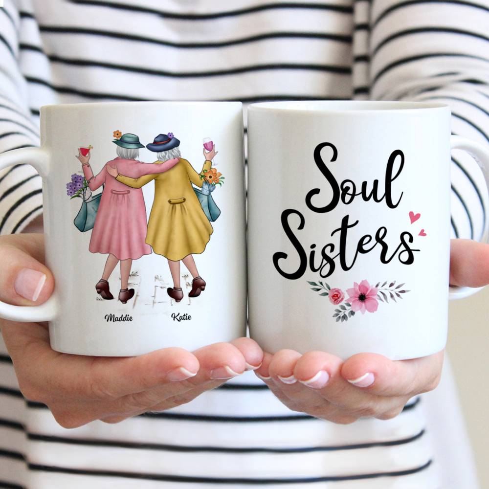 Personalized Mug - Sisters - Elderly Sisters - Soul Sisters