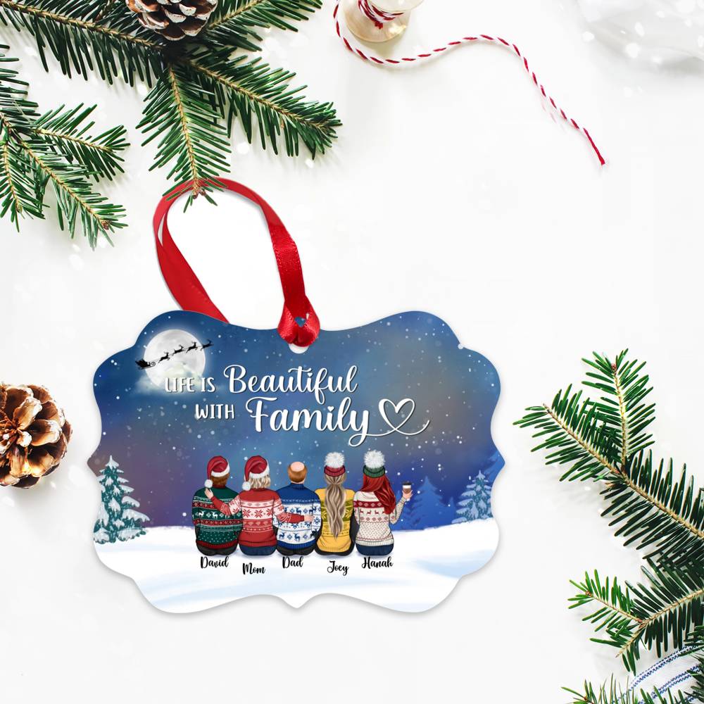 Personalized Christmas Ornament - Life Is Better With Family_2