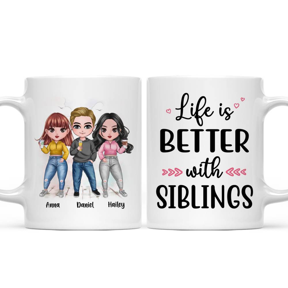 Personalized Mug - Up to 7 Siblings - Life Is Better With Siblings (6455)_4