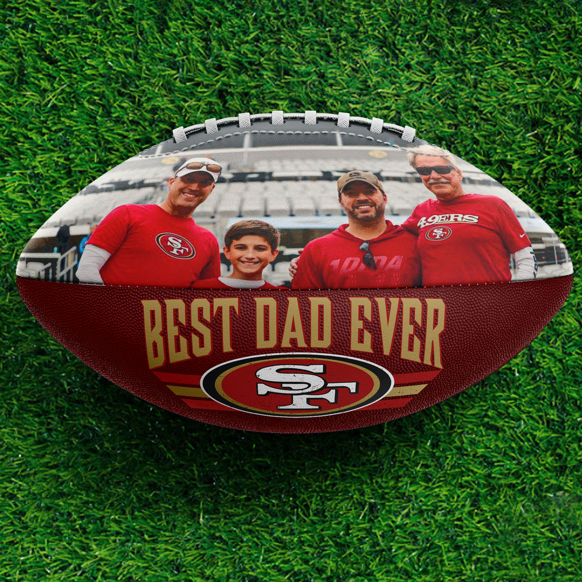Personalized Gift Football - NFL Football Team - Photo Upload NFL Dream Team - Happy Father's Day 2026 - Limited Edition - Personalized Photo Football_2