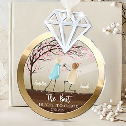 Couple Gift - The Best is Yet to come, New Engaged Gift, Gift for Husband, Wife - Personalized Acrylic Ornament with Acrylic Piece