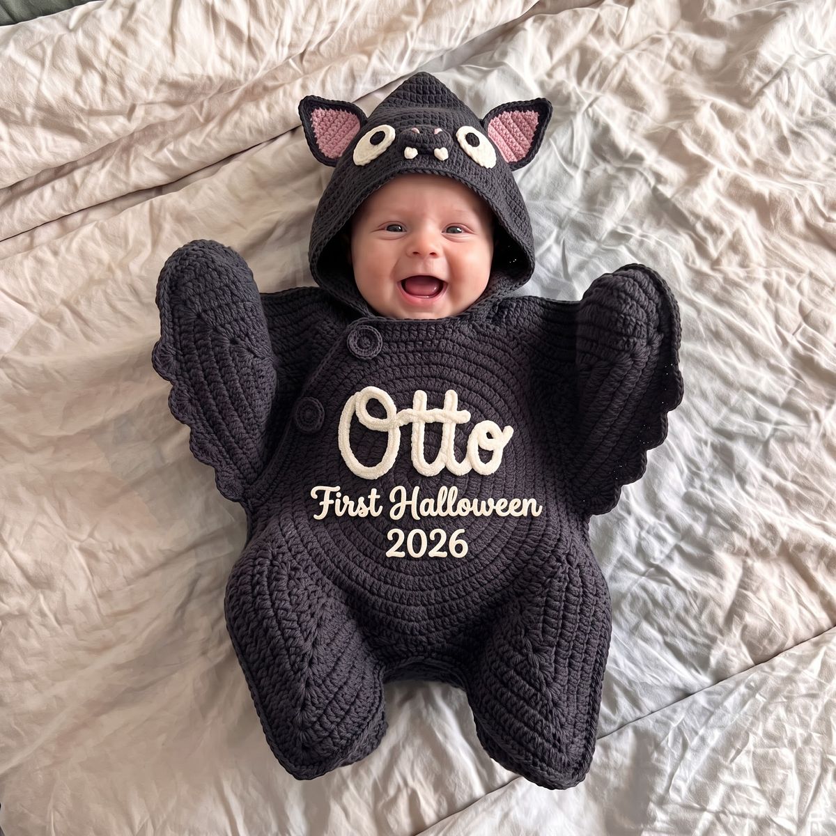 Personalized Newborn Swaddle Wrap with Hood, Cute Cozy Coming Home Holiday Outfit
