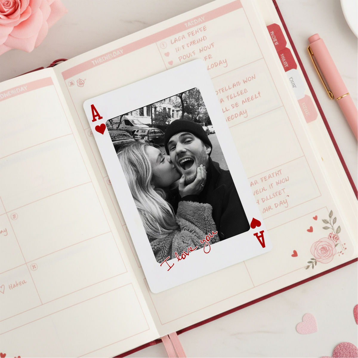 Custom Metal Photo Wallet Card - I Love You - Personalized Engraved Metal Insert for Him- Anniversary, Valentines, Birthday Gift for Couple Husband, Boyfriend, Men - Personalized Photo Wallet Card_4