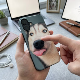 Personalized Photo Dog Nose Squishy Phone Case - Custom Real Dog Nose Print Shockproof Cover, Unique Interactive Dog Lover Gift_11
