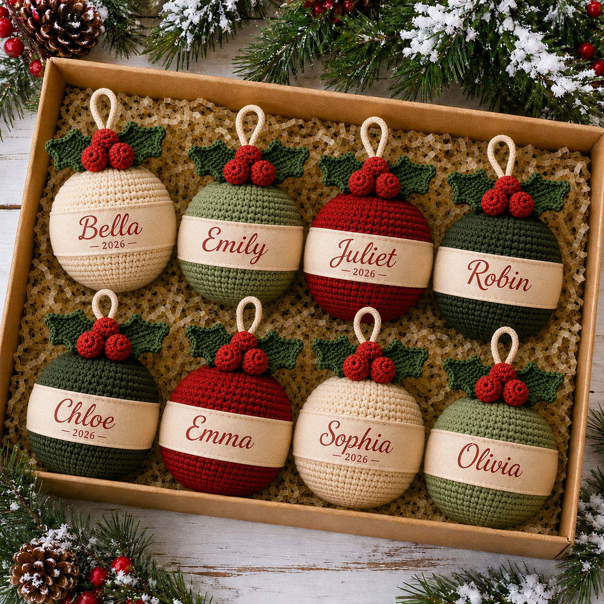 Personalized Christmas Ornament - Custom Name & Year Holiday Tree Hanging Decor, Commemorative Family Keepsake Gift_1