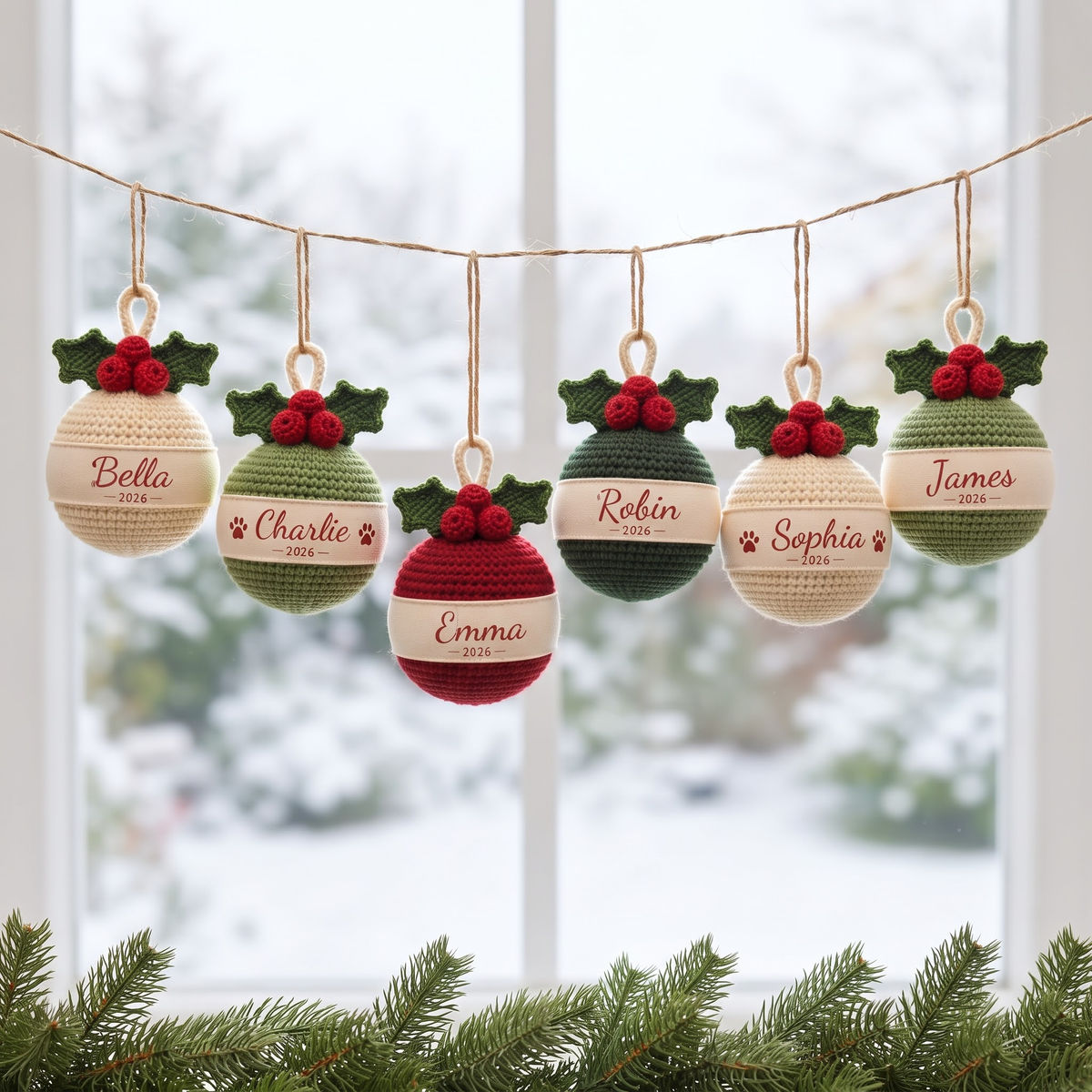 Personalized Christmas Ornament - Custom Name & Year Holiday Tree Hanging Decor, Commemorative Family Keepsake Gift_2