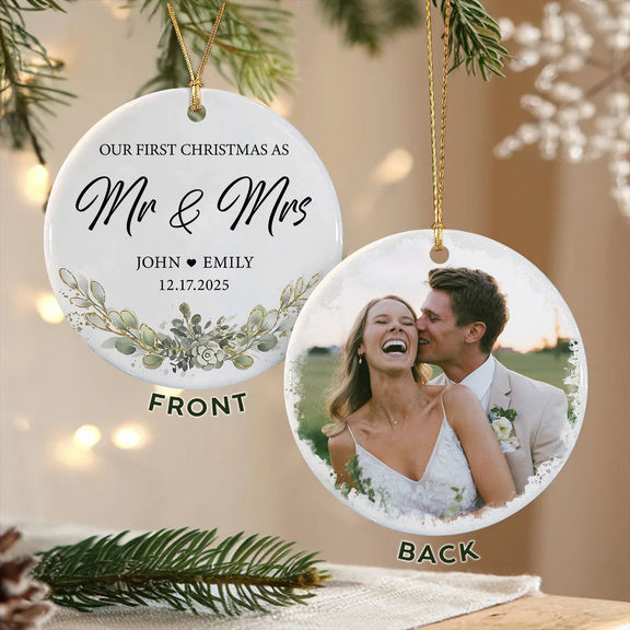 First Christmas Married Ornaments 2026: 9 Personalized Ideas for Mr & Mrs