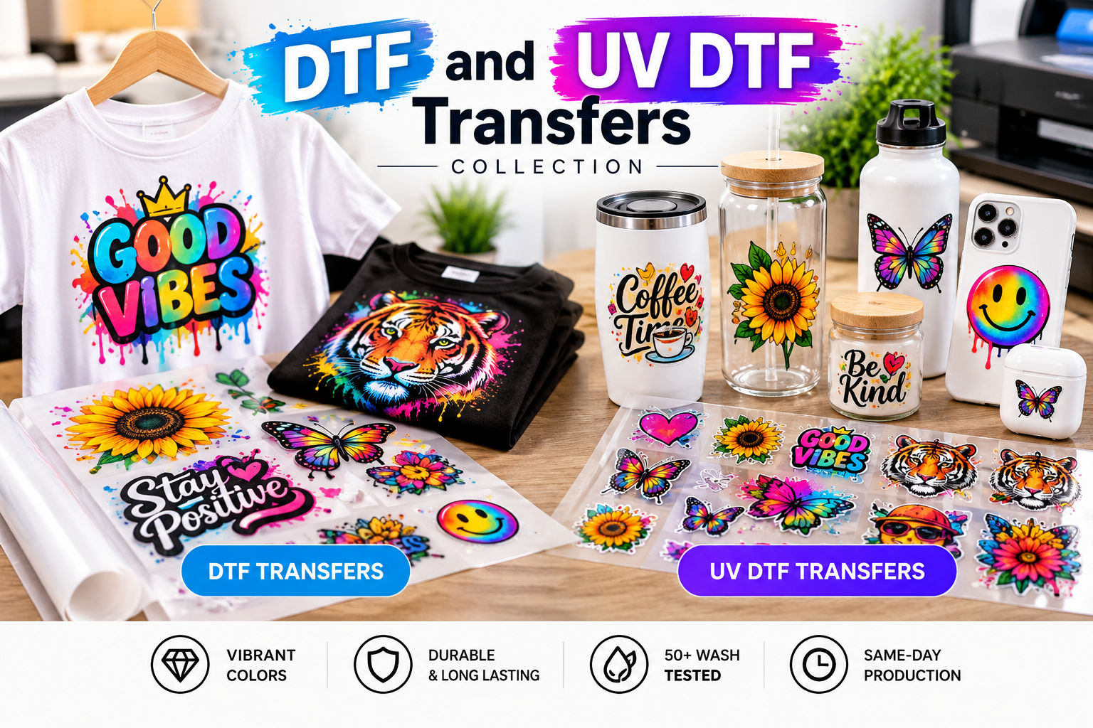 DTF and UV DTF Transfers