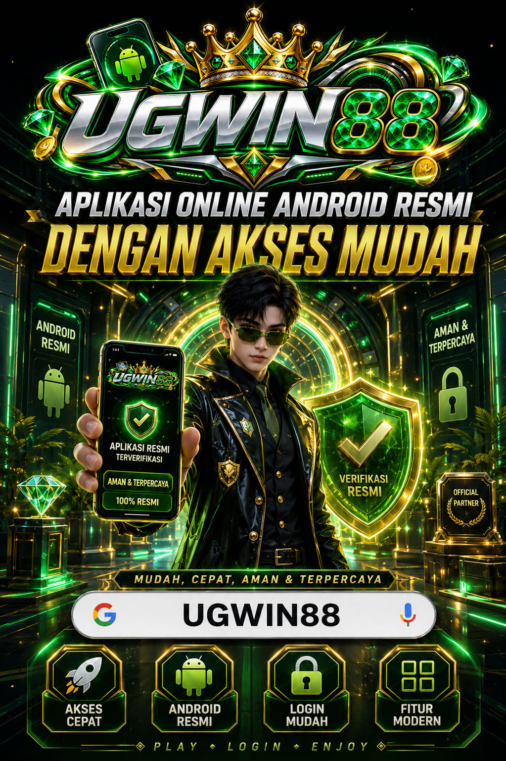 Galeri pratinjau visual UGWIN88 build APK resmi terbaru