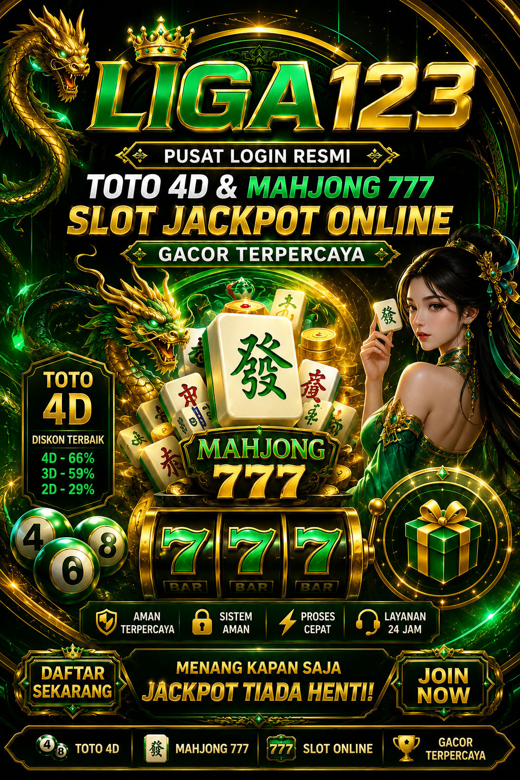 LIGA123 | Pusat Login Resmi Toto 4D & Mahjong 777 Slot Jackpot Online Gacor Terpercaya