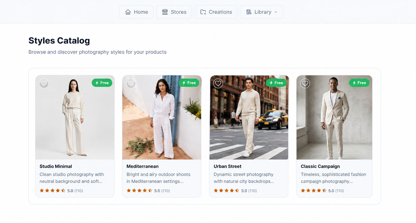 Choose the look and shots