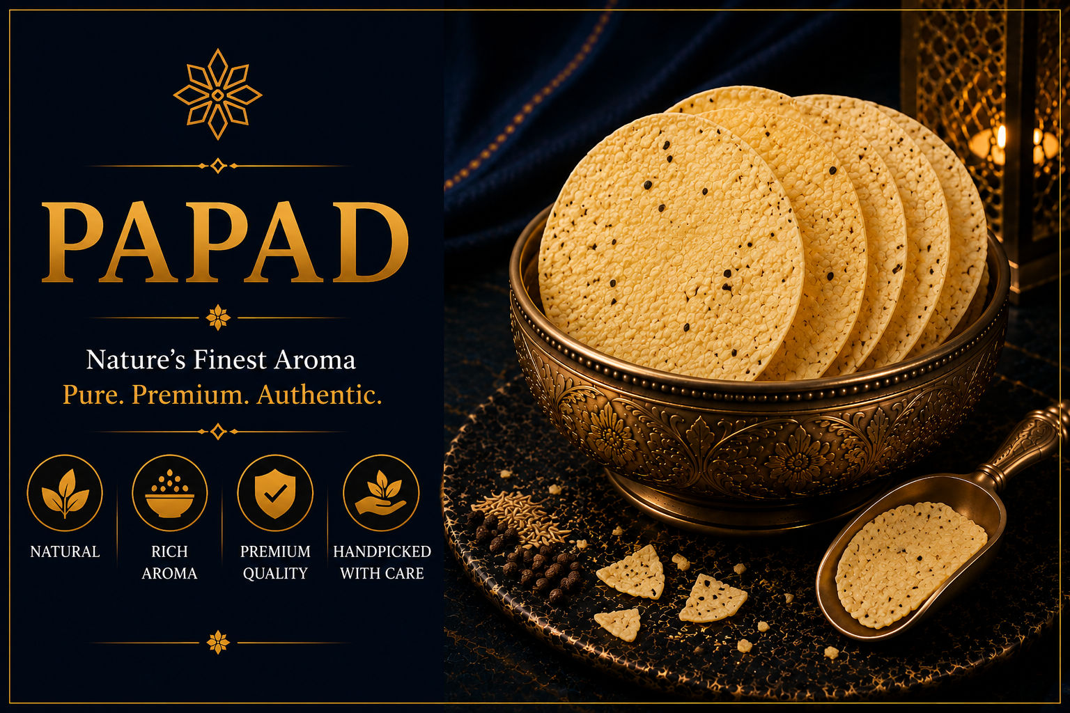 Artisanal Hand-Rolled Papad