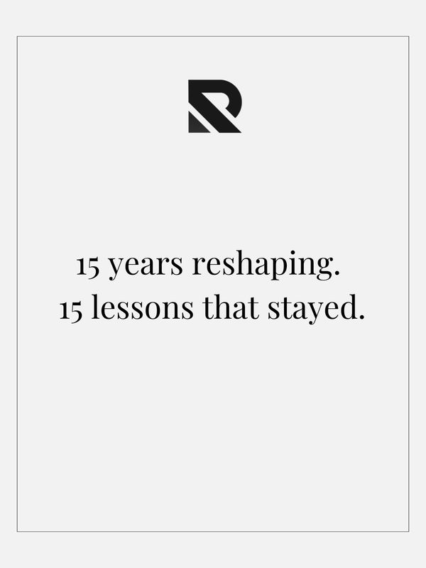 15 Years. 15 Lessons