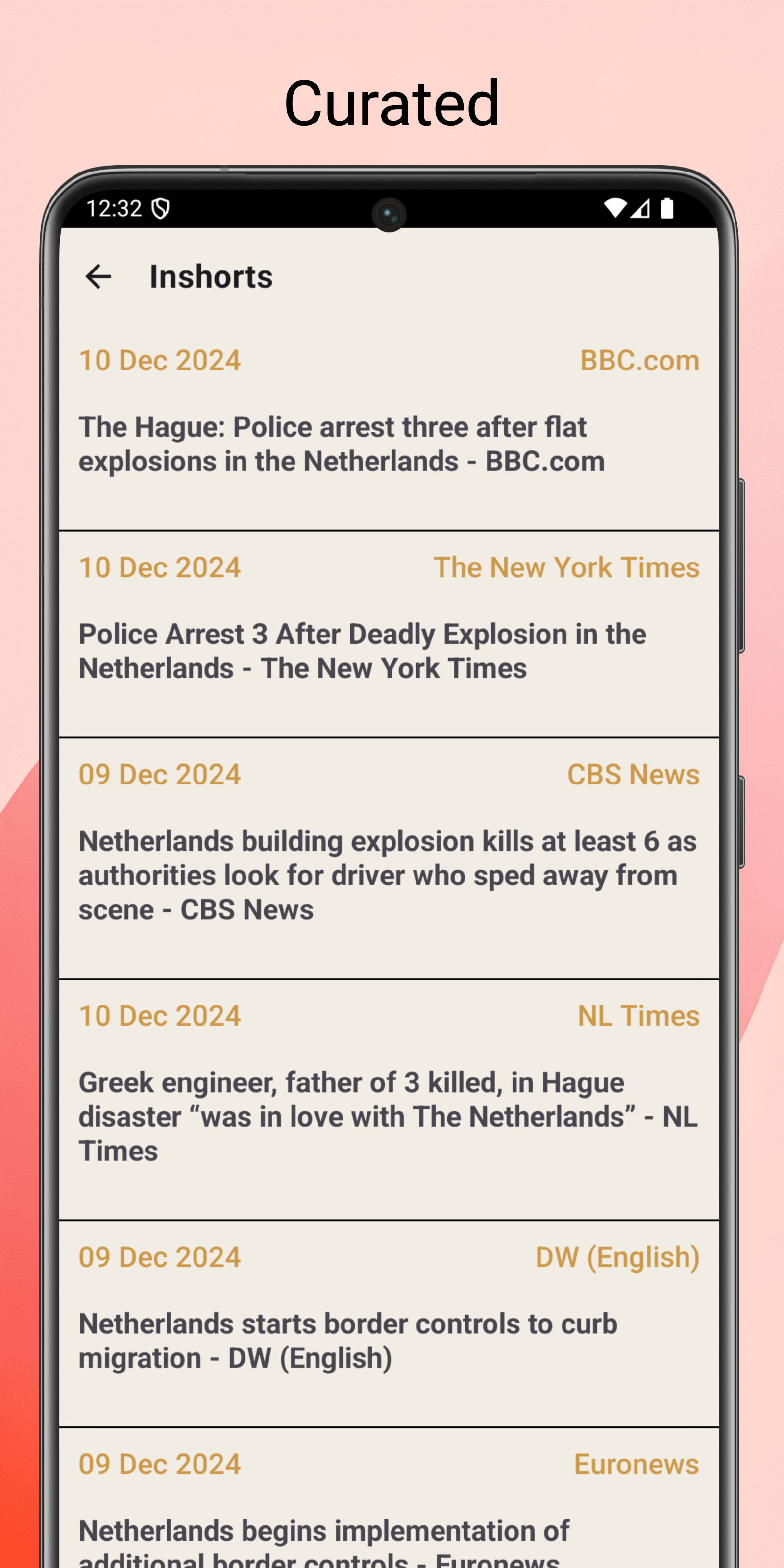 NLExpats Android shorts and quick tips screen