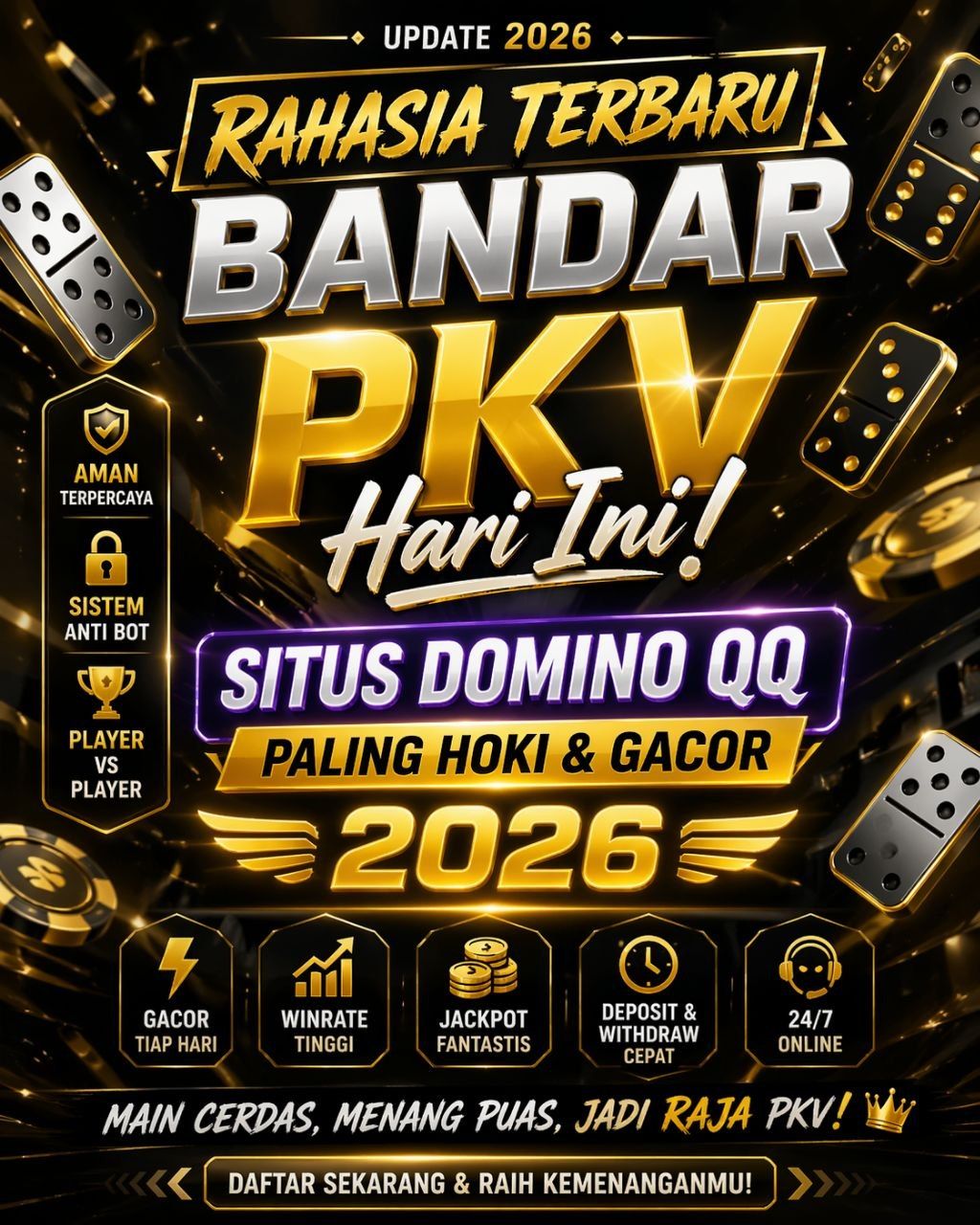 Rahasia Terbaru Bandar PKV Hari Ini – Situs Domino QQ Paling Hoki & Gacor 2026