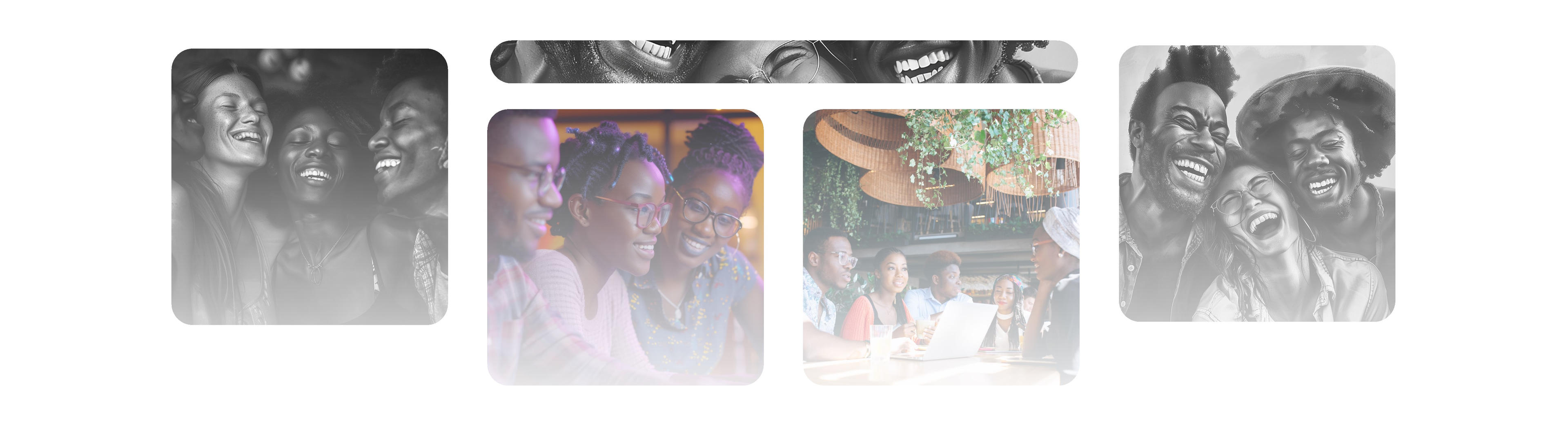 Community members collaborating in a co-working space