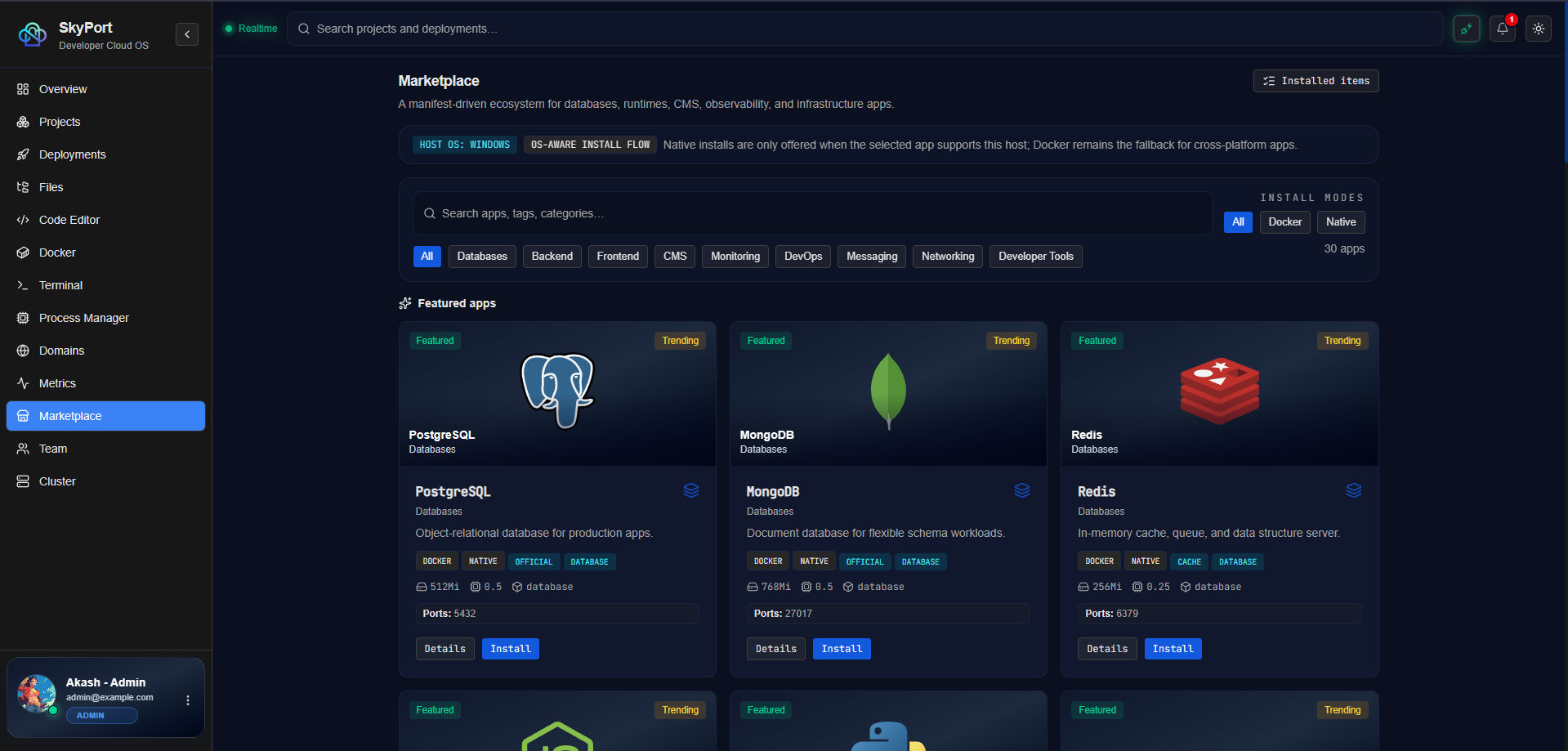 WebUI Marketplace