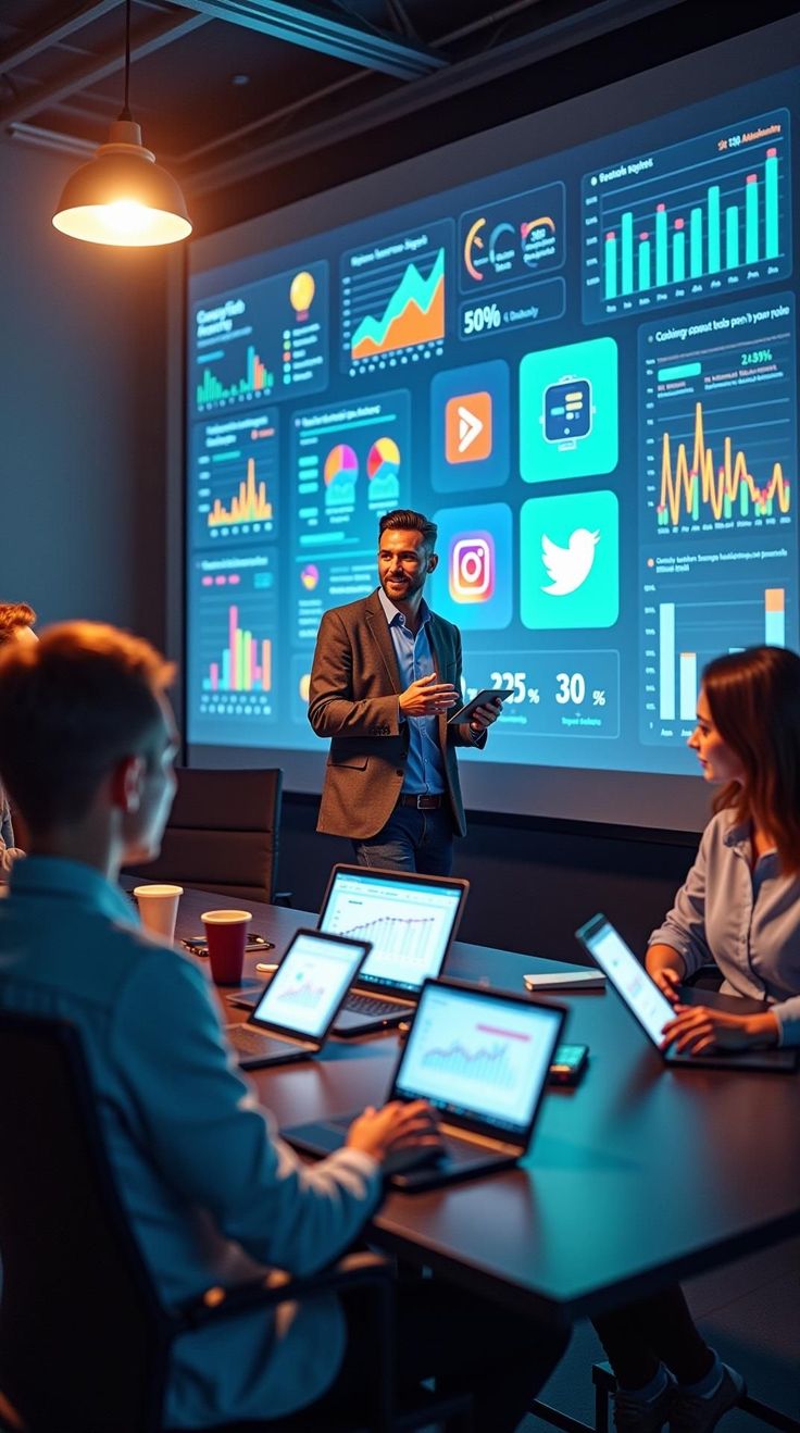 Person planning social media strategy
