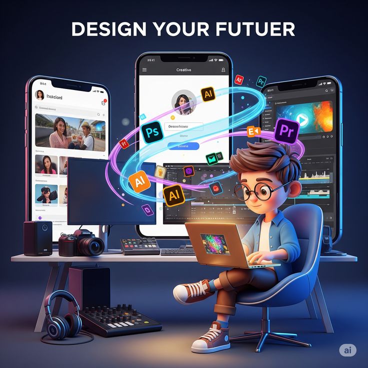 AI designing social media post layout