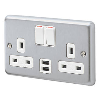 Double/single USB white Socket Replacement (up to 3 Socket)
