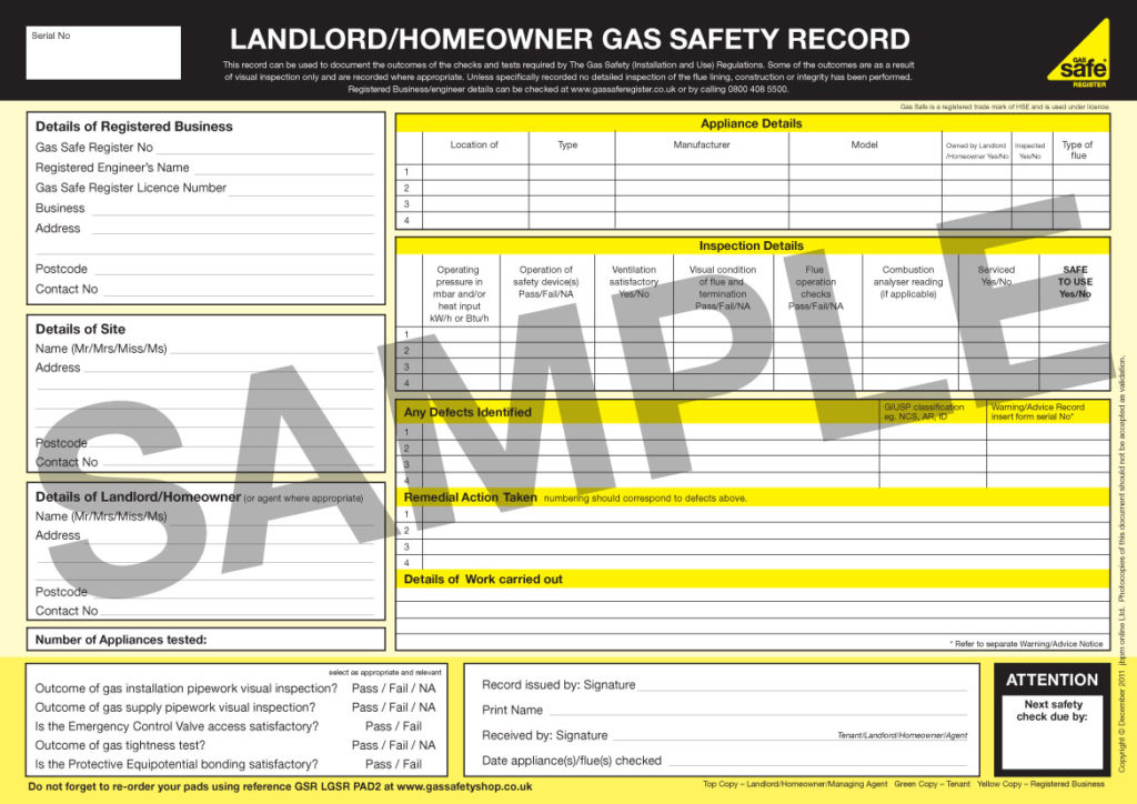Landlords Certificate