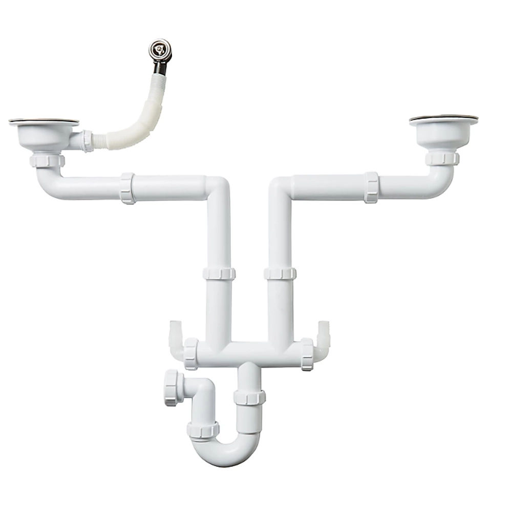 Sink with Double Bowl Overflow Waste Replacement