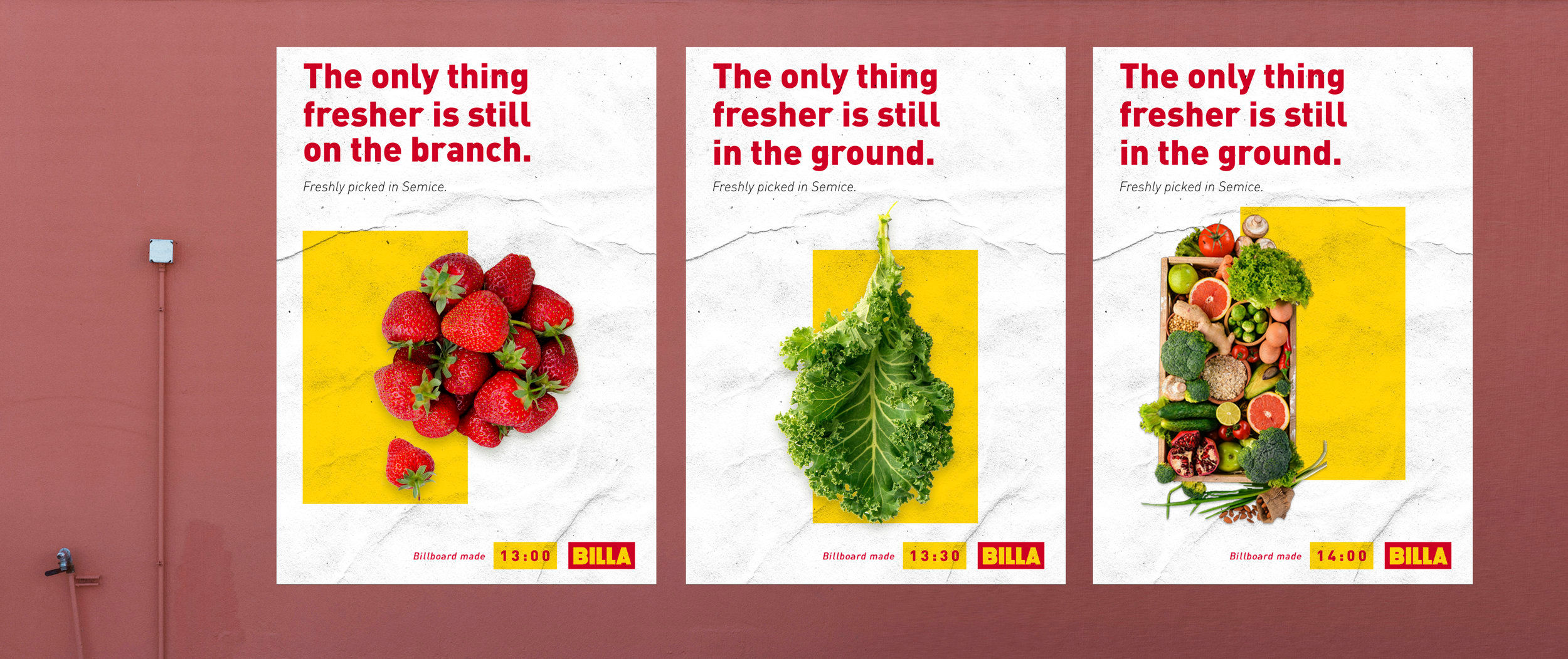 Billa supermarket chain Freshness Campaign visual 2