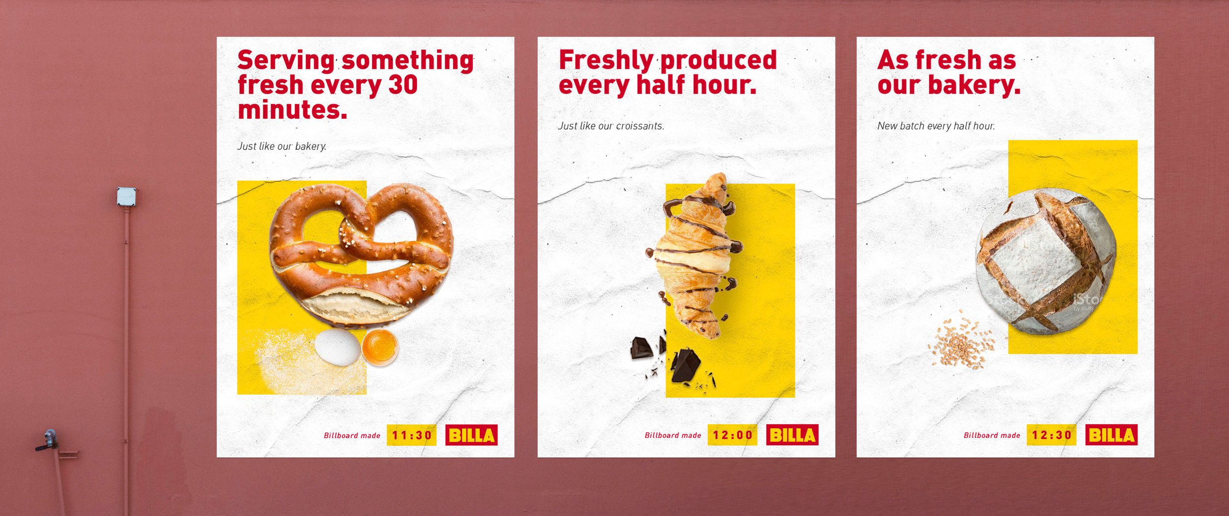 Billa supermarket chain Freshness Campaign visual 1