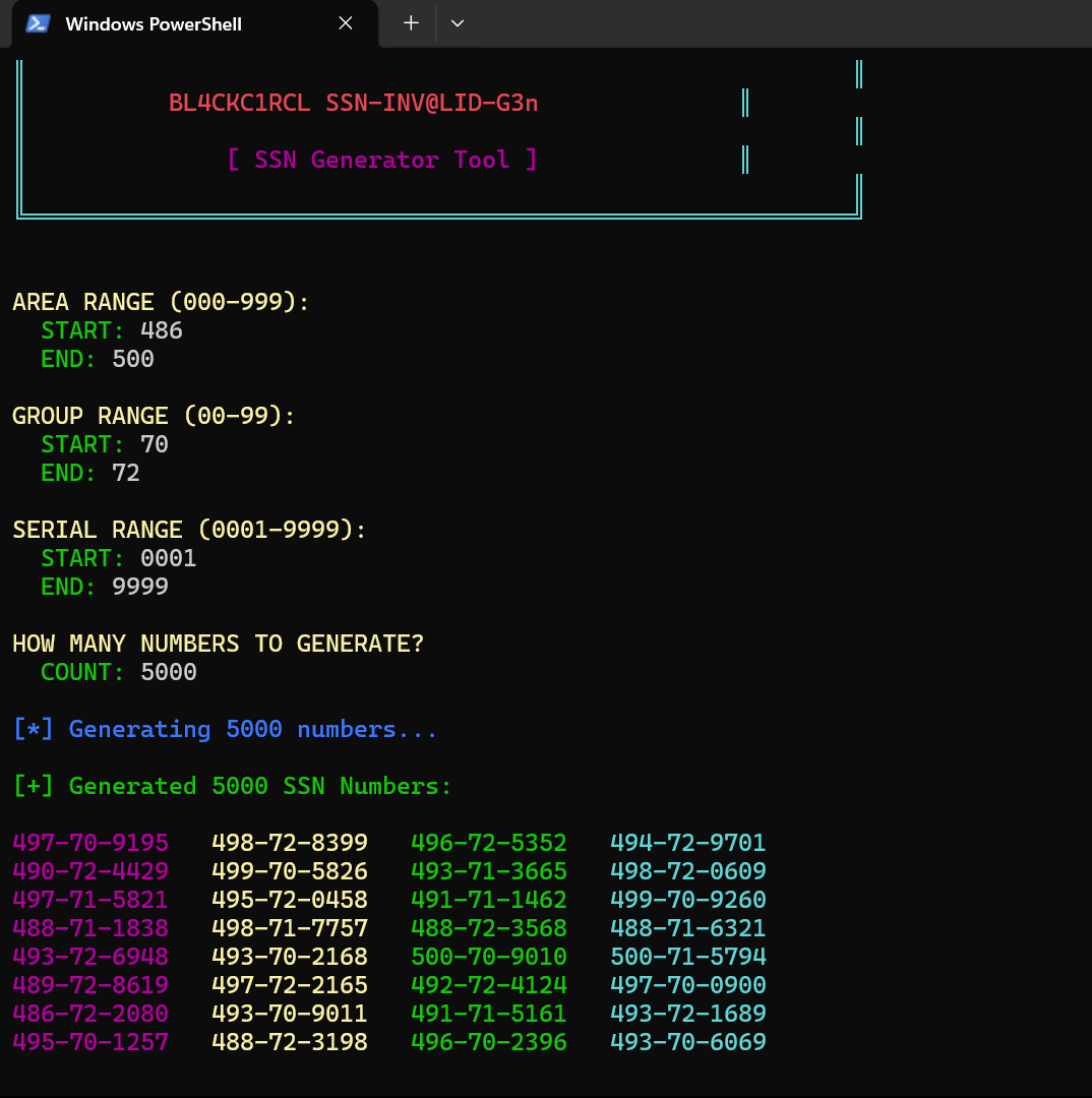 Giveaways - SSN INVALID GENERATOR for CPN | xReactor.org - Above ...
