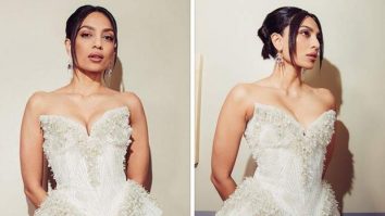 Sobhita Dhulipala makes a statement in white strapless pearl top and dhoti pants at the premiere of Monkey Man in LA, see pics