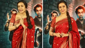 Shraddha Kapoor stuns in red and golden saree from Masaba Gupta worth Rs. 22,000 at Stree 2 trailer launch
