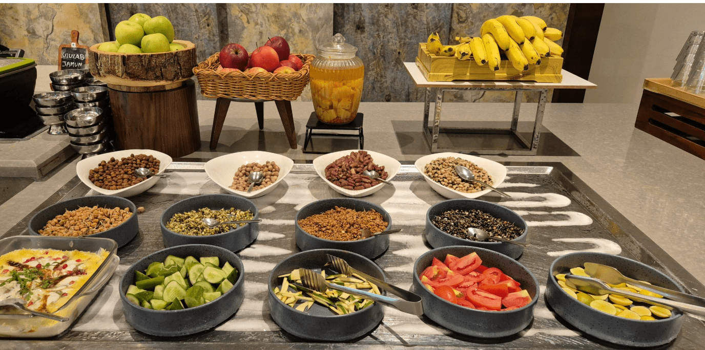 Buffet food spread at Radisson Blu Hotel & Suites - BookMyBuffet