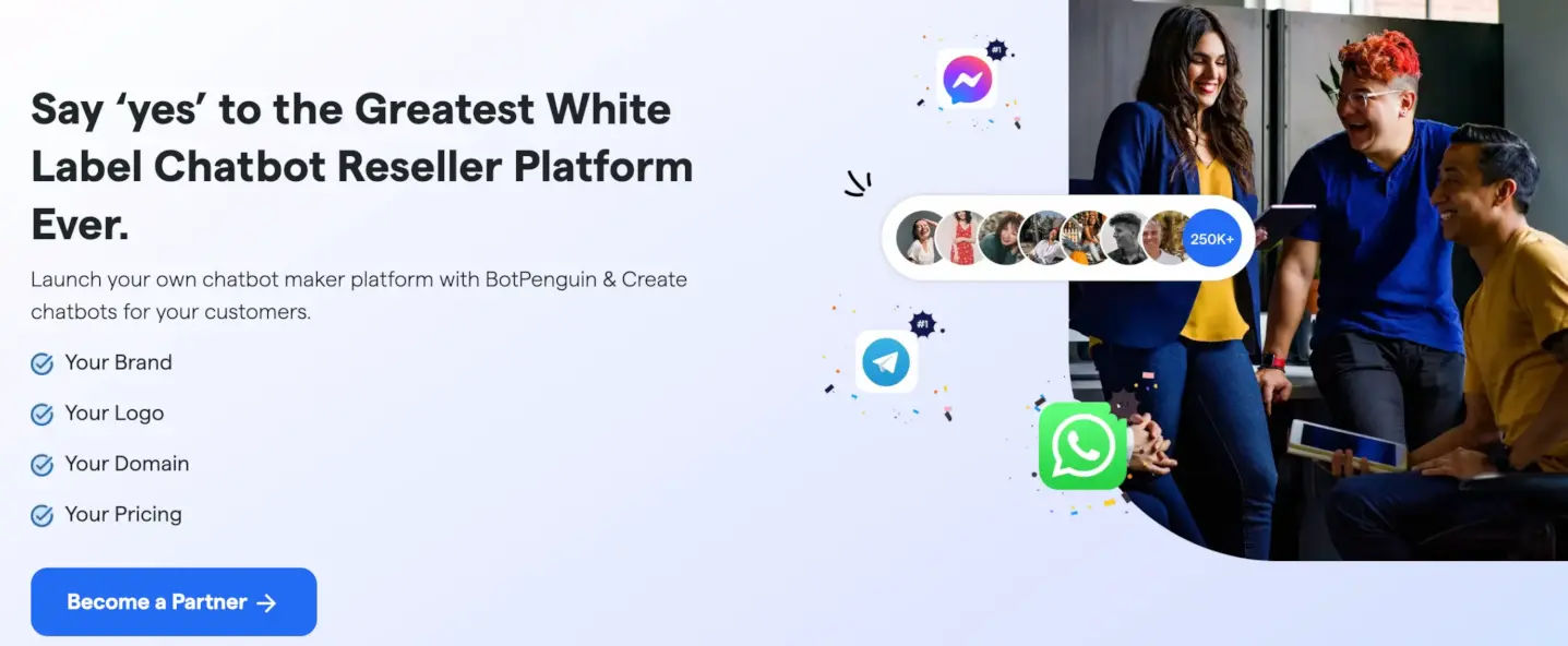 Whitelabel Partnership with BotPenguin
