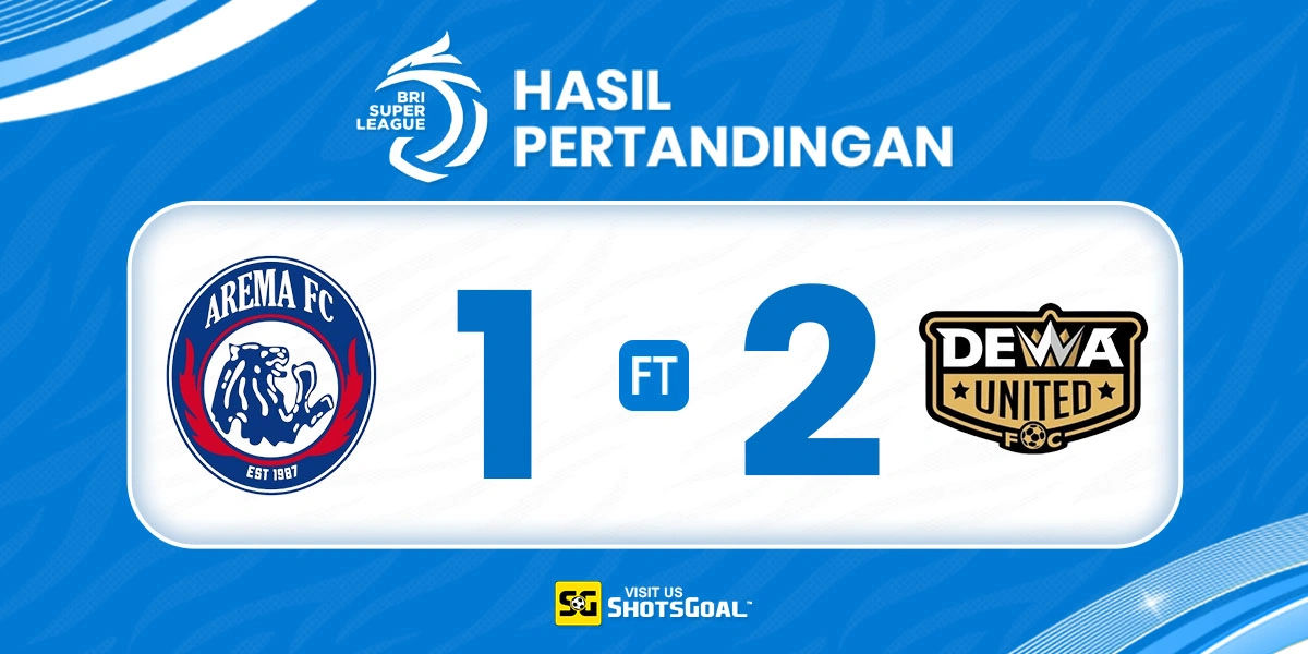 Arema 1-2 Dewa United Banten - Arema Telan Kekalahan Perdana