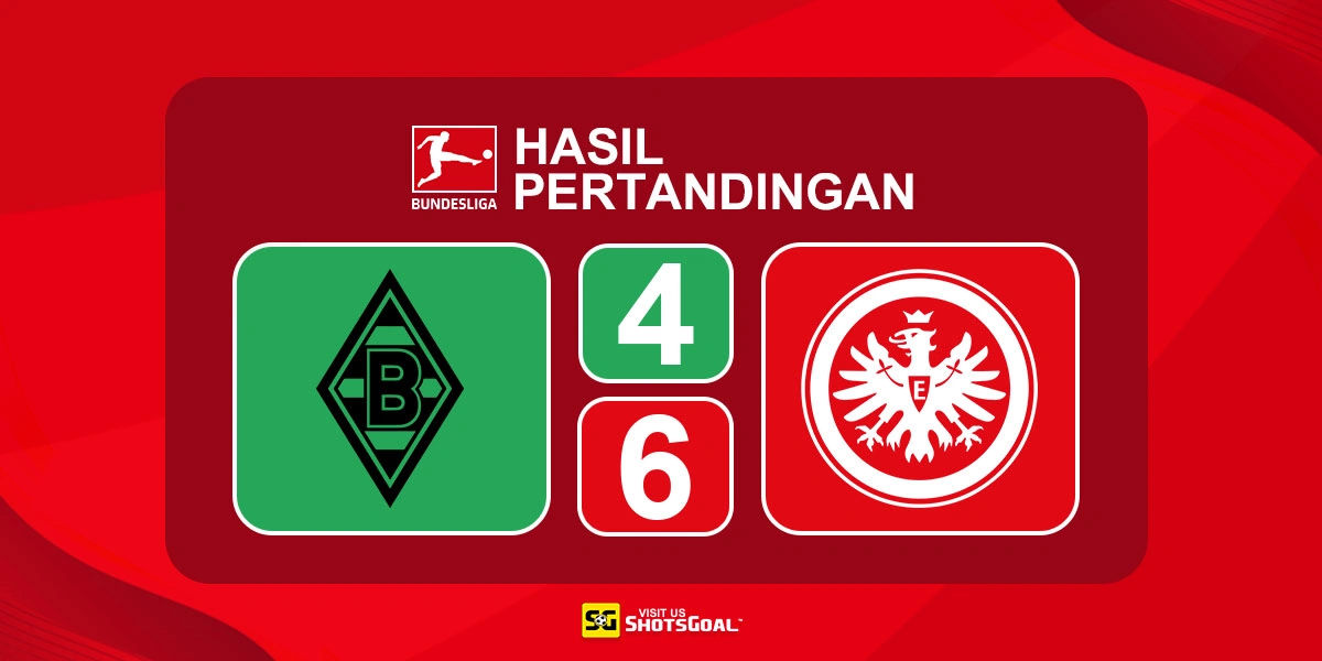 Borussia Monchengladbach 4-6 Eintracht Frankfurt - Borussia Monchengladbach Hampir Catatkan Comeback Fenomenal
