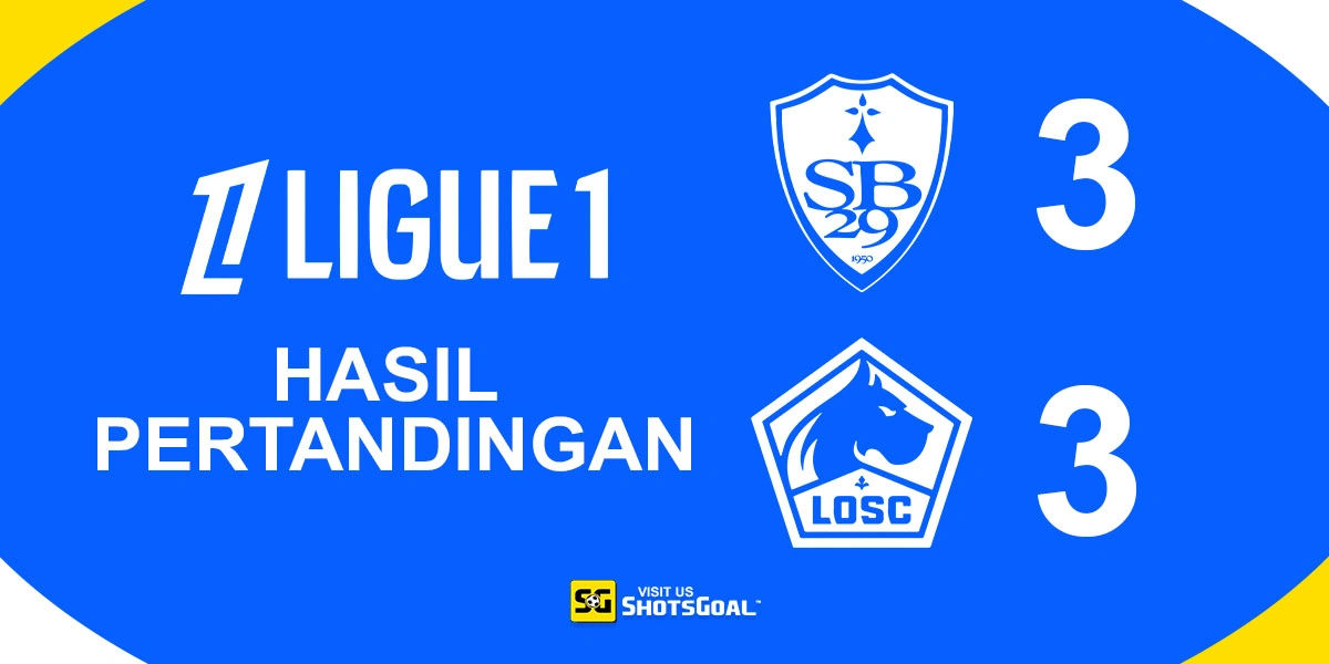 Brest 3-3 Lille - Hujan Gol di Stade Francis-Le Ble