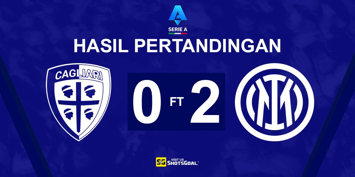 Cagliari 0-2 Inter - Inter Naik ke Peringkat Lima Sementara Waktu