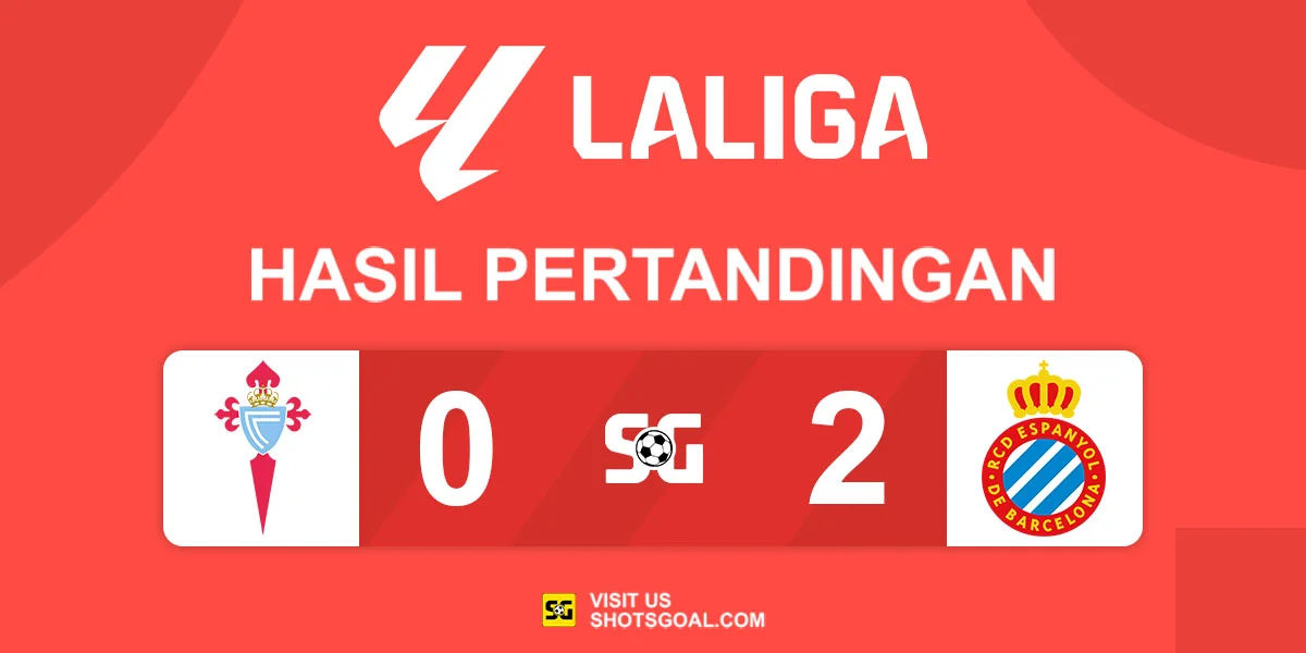Celta Vigo 0-2 Espanyol - Espanyol Menjauh dari Papan Bawah