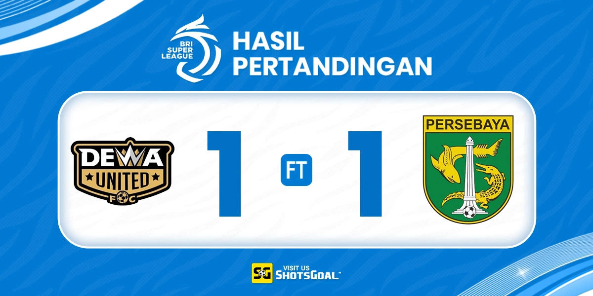 Dewa United Banten 1-1 Persebaya - Bajul Ijo Tertahan di Banten