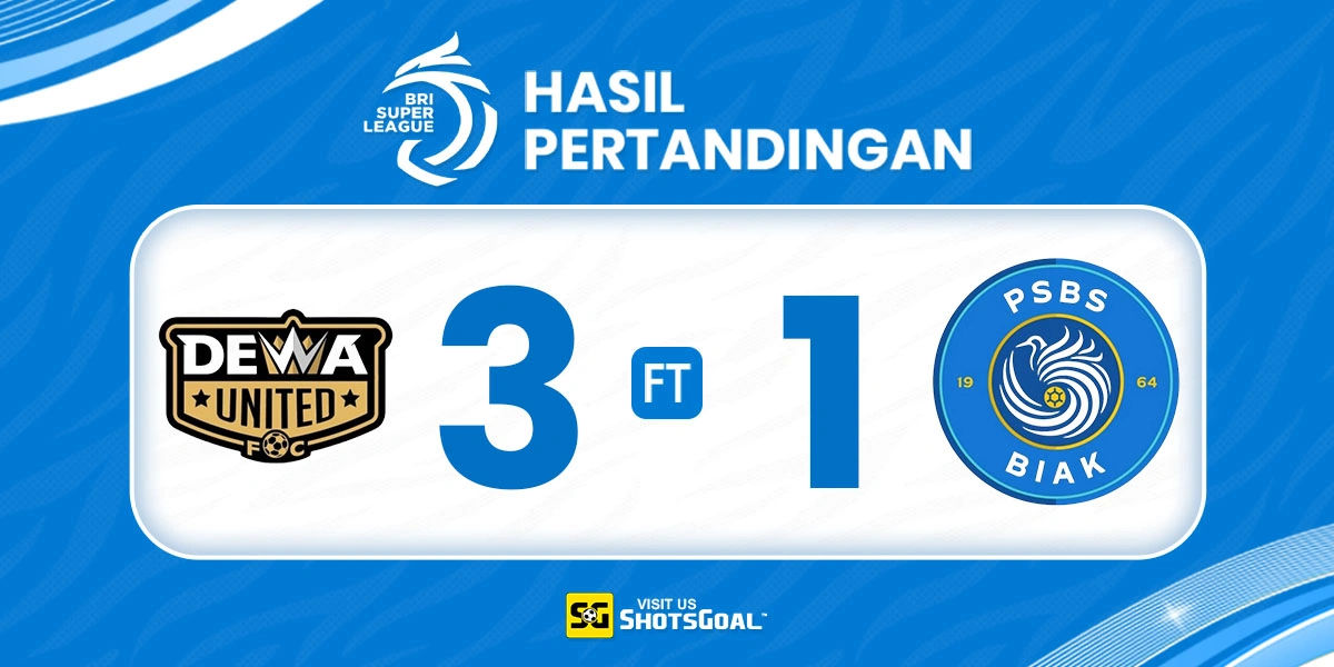 Dewa United Banten 3-1 PSBS - Tiga Gol Babak Pertama Hancurkan PSBS