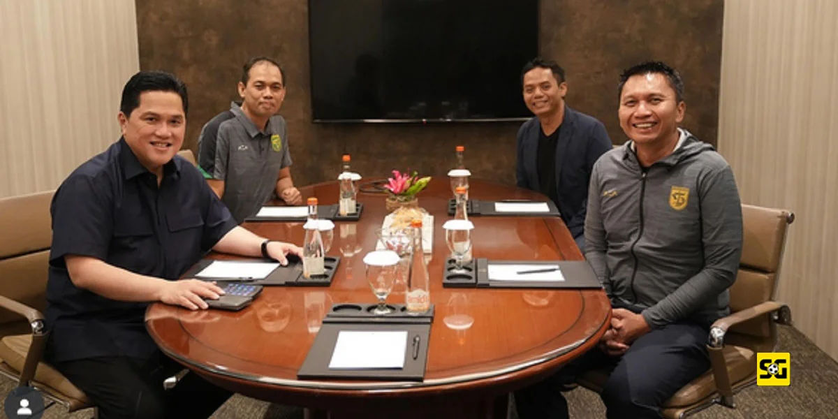 Jelang Jadwal Timnas Indonesia di Jawa Timur, Erick Thohir Sambangi CEO Persebaya!